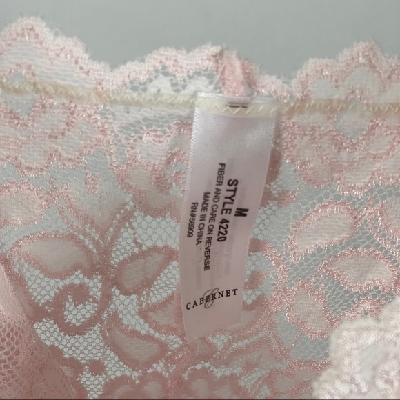 Cabarnet Pink Lace Stretch Bralette Medium M - Picture 4 of 6